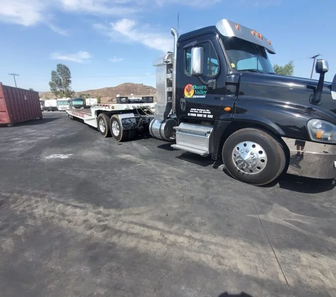 Desert Valley Towing tractor and equipment trailer