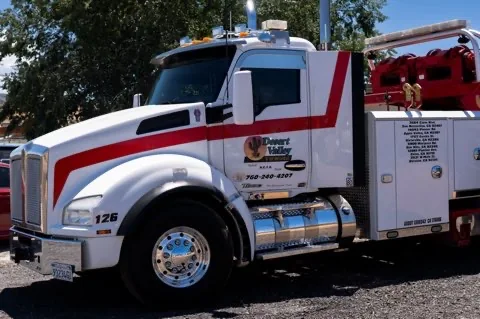 Desert Valley Towing heavy wrecker and operator cab